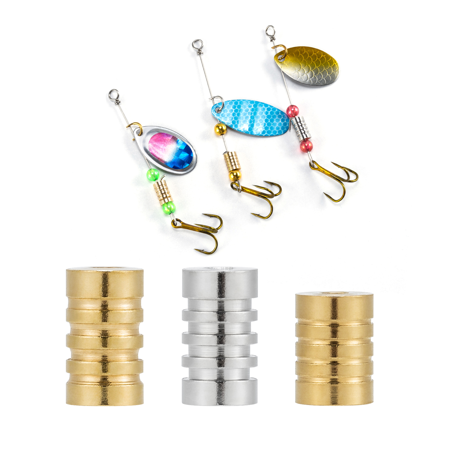 Bass Fishing Lure - 10PCS Fishing Spinner Bead Lure Bodies