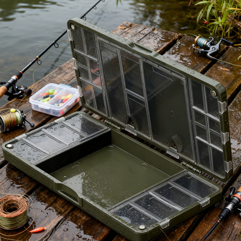Fishing Equipment Storage - Large Capacity Hard PVC Tackle Box,