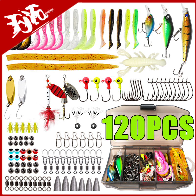 Bass Fishing Lure - New 120PCS Fishing Lure Set Soft