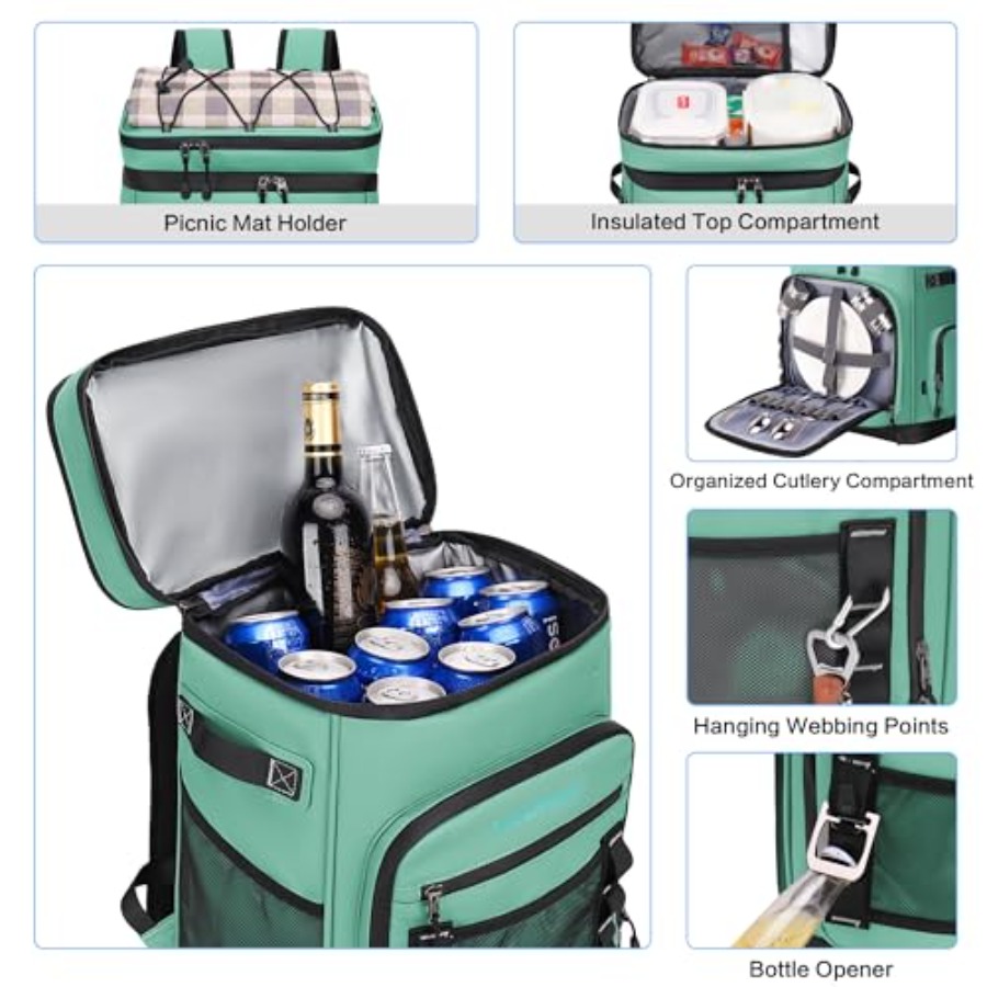 Large Waterproof Insulated Coo - Fishing Backpack 评论和价格