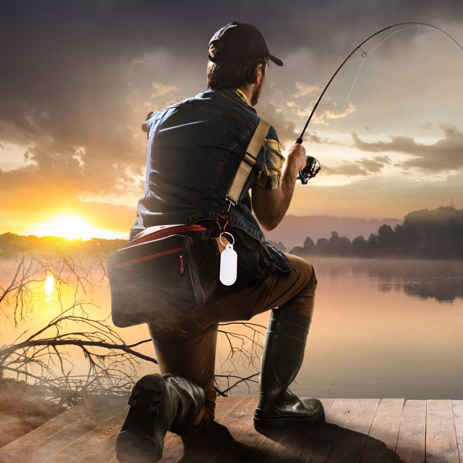 6Pcs Float Keychain Pendant fo - Fishing Backpack 评论和价格