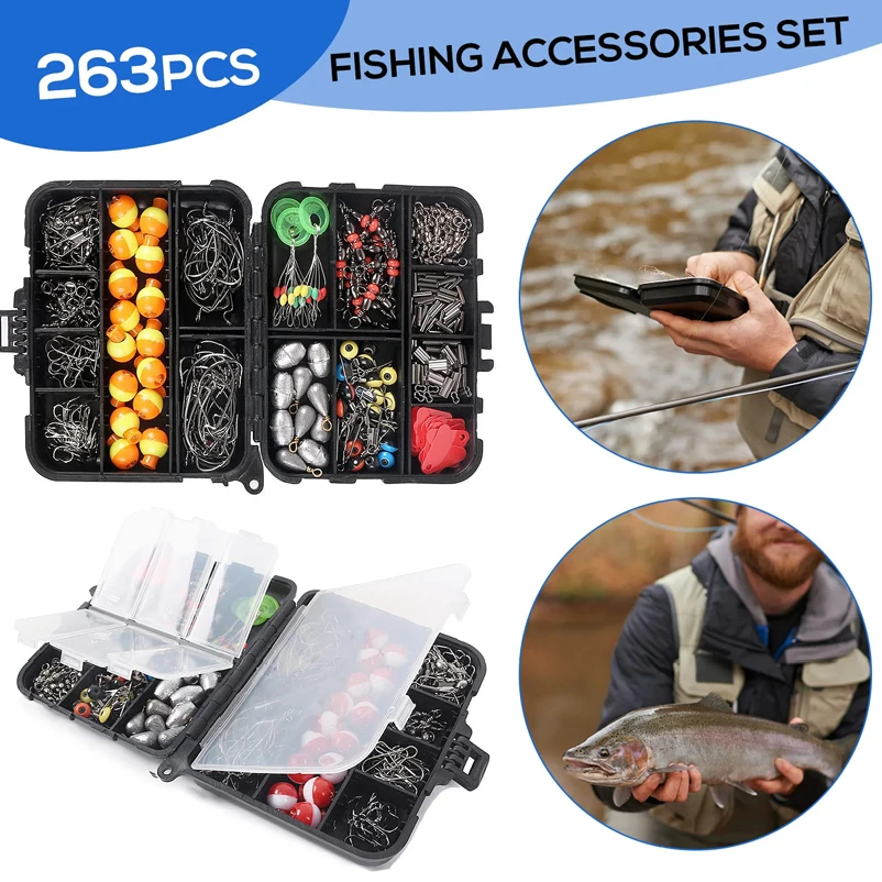 263pcs Outdoor Fishing Accesso - Fishing Equipment Storage 评论和价格