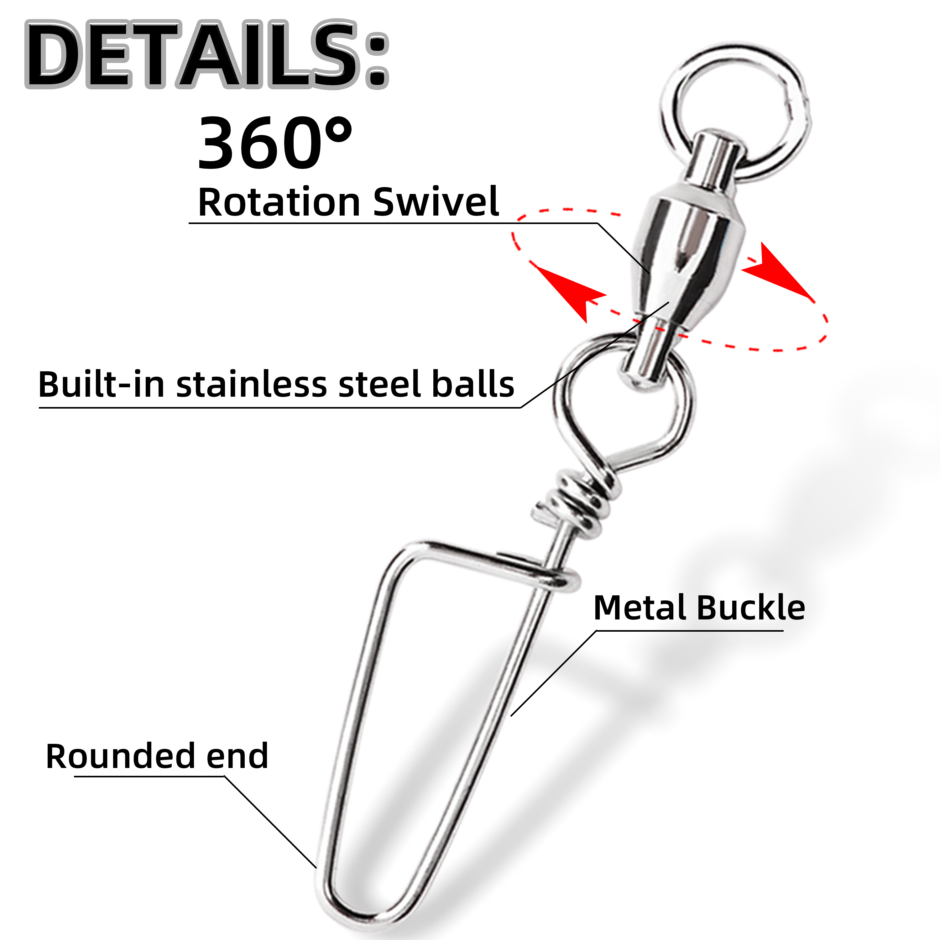 50pcs Fishing Ball Bearing Swi - Fishing Equipment Storage 评论和价格