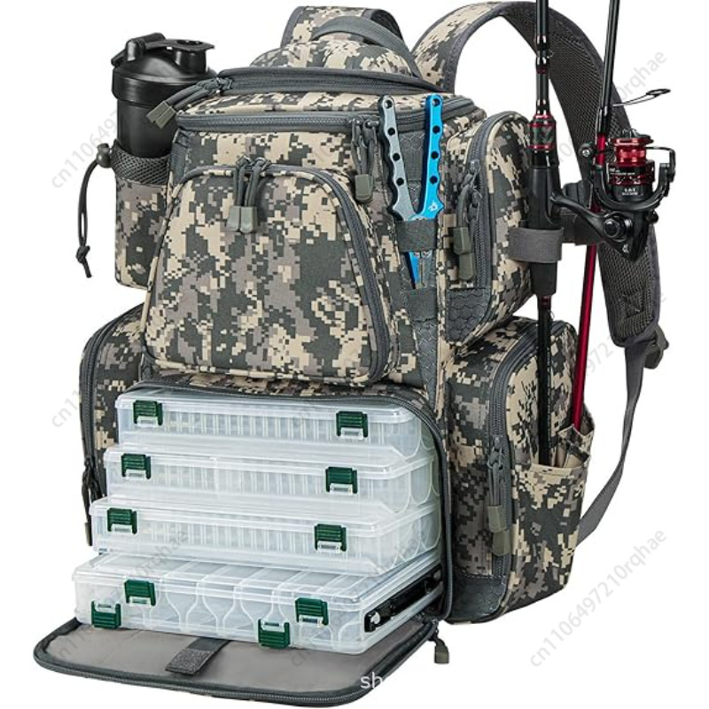 Fishing Gear Backpack with Lar - Fishing Equipment Storage 评论和价格