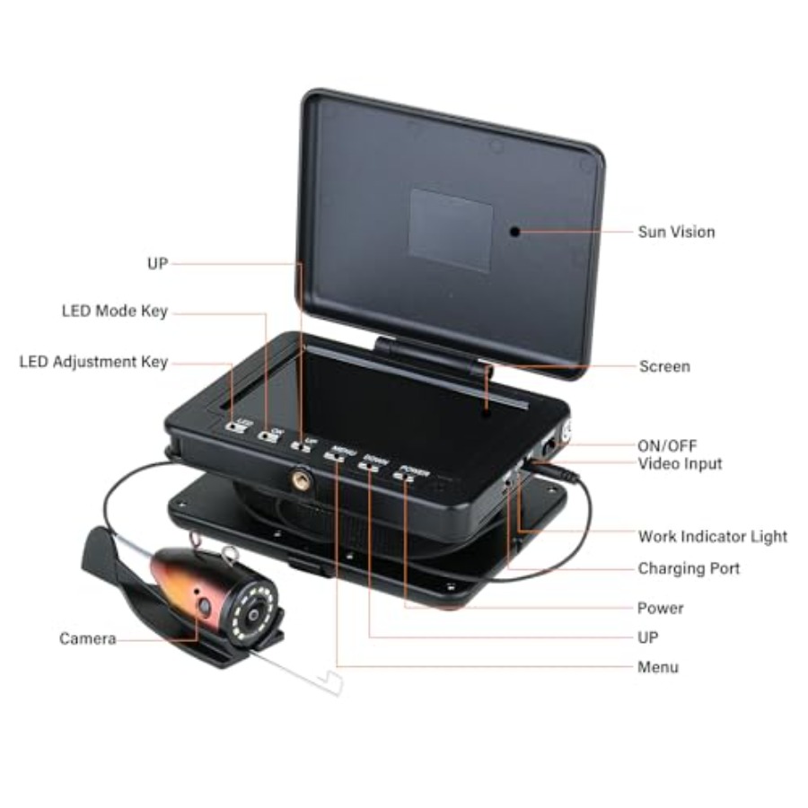 Portable 5 Underwater Fishing  - Underwater Fishing Camera 评论和价格
